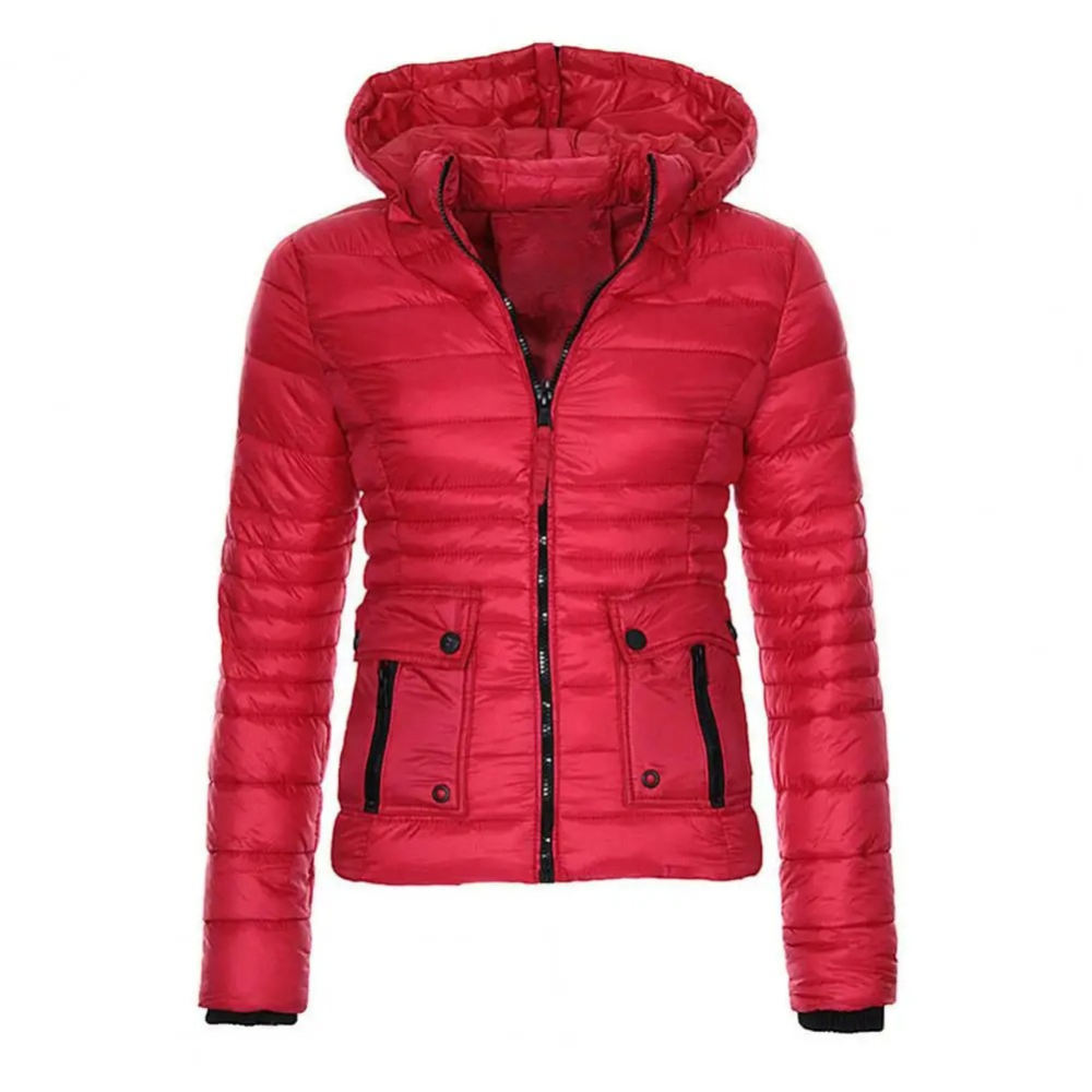 Clara - Quilted winter jacket for women - adjustable hood - lightweight