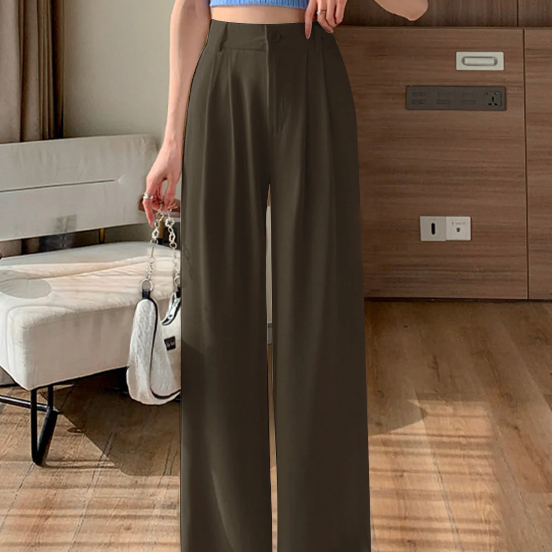 Jennie | Wide Leg Straight Cut Trouser For Women