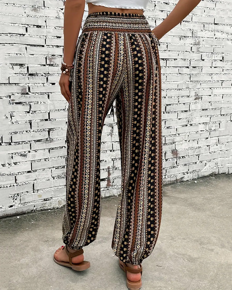 Casual printed trousers