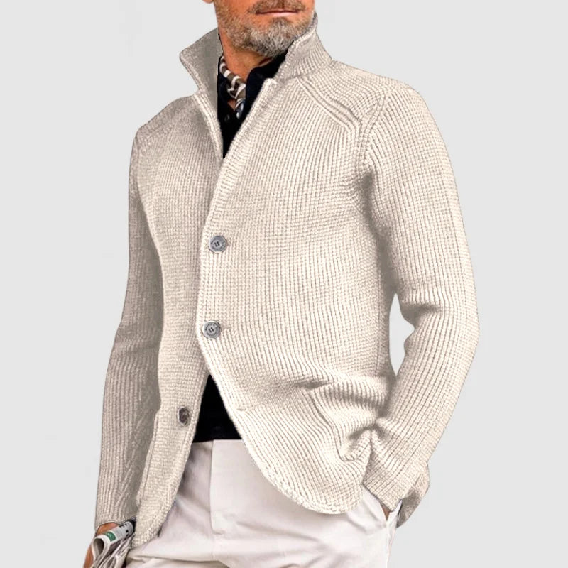 Ramon - Men's Elegant Knitted Jacket with Chapel