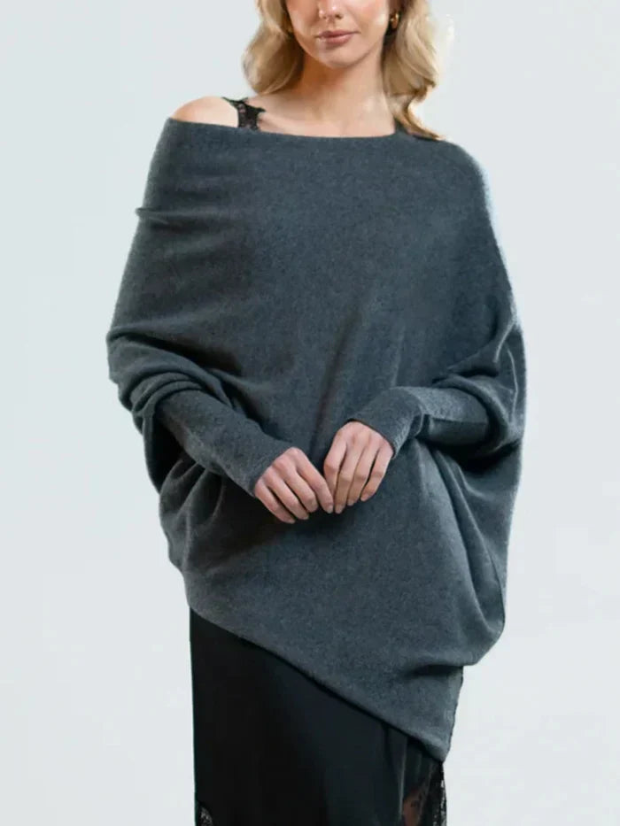 Marce™ - Asymmetric Draped Jumper