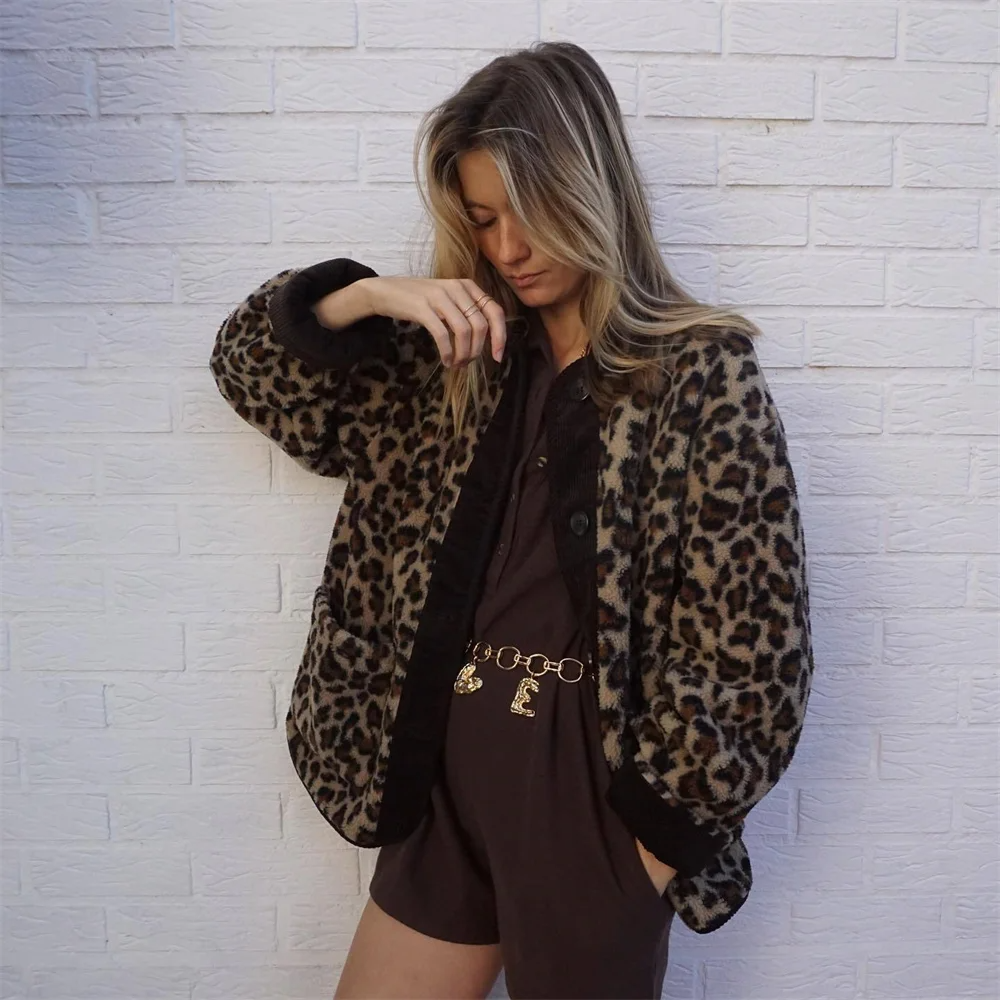 Tanzi - Cardigan with leopard print