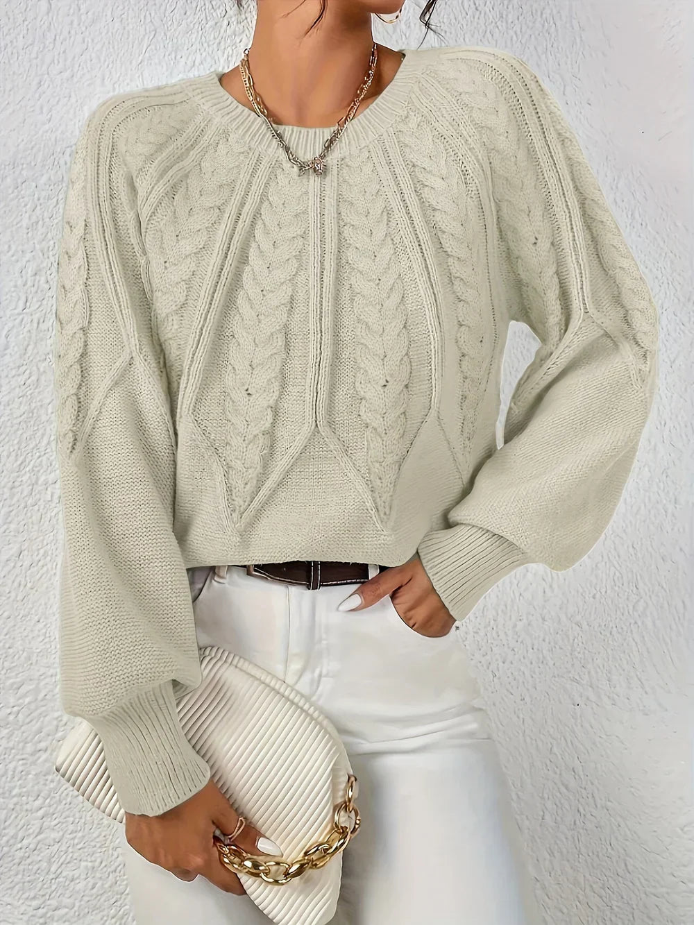 Roxana™ - Crew-neck knitted sweater