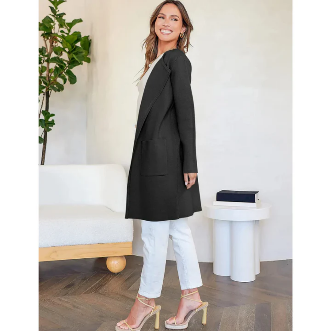 Thelma | Chic Double Side Pocket Coat For Women