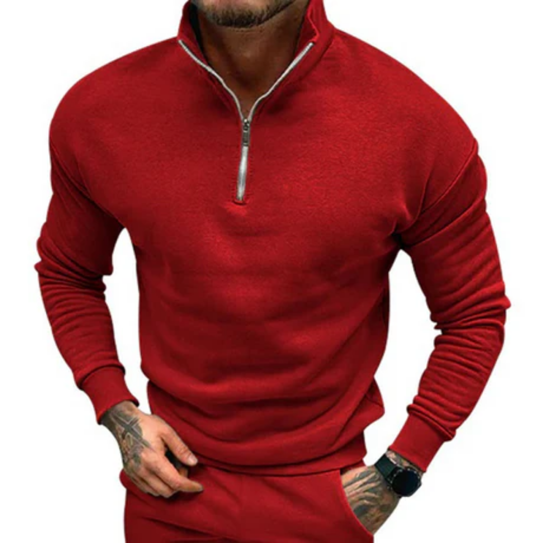 Patrick | Tight Winter Half Zip Sweater For Men