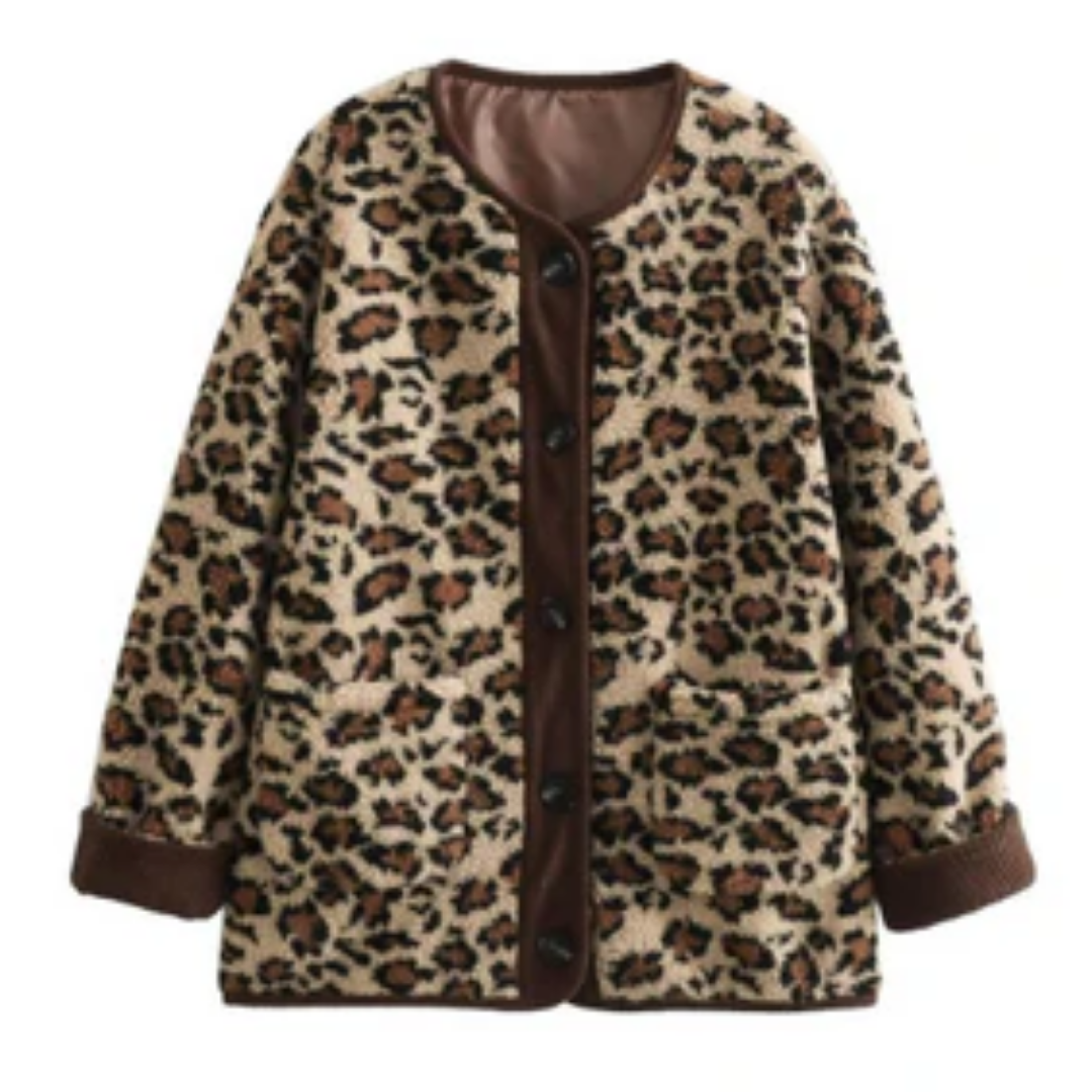 Emmy | Winter Warm Leopard Jacket For Women