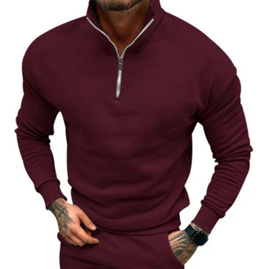 Patrick | Tight Winter Half Zip Sweater For Men