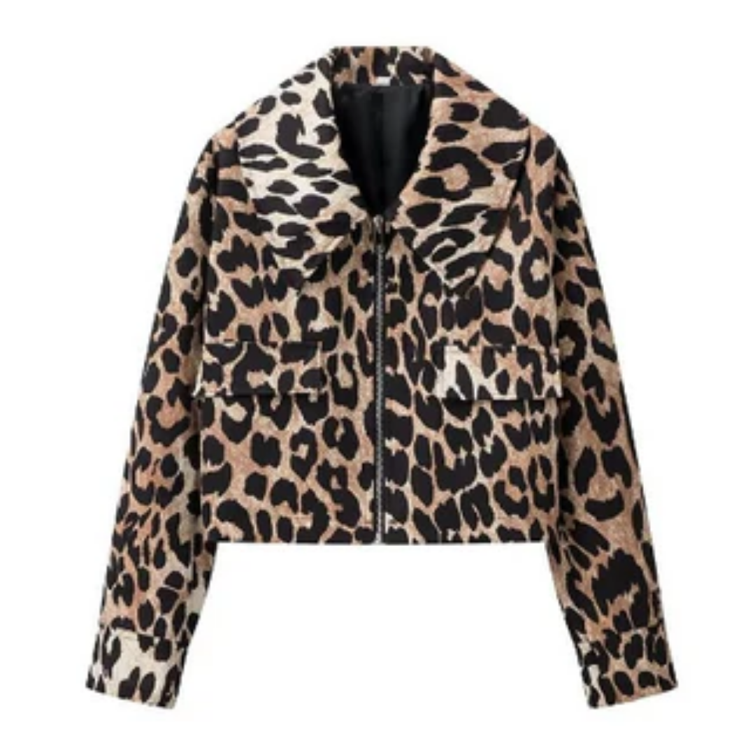 Emmy | Winter Warm Leopard Jacket For Women