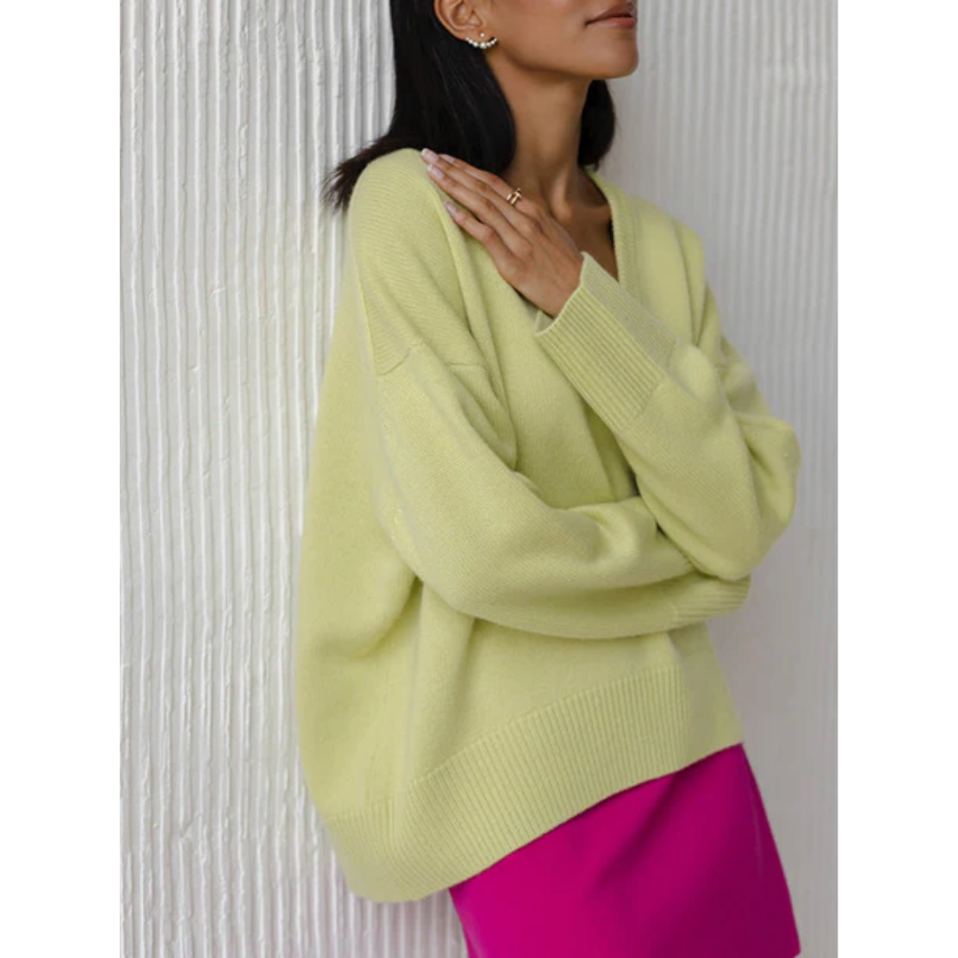 Glory | Winter V Neck Oversized Sweater For Women