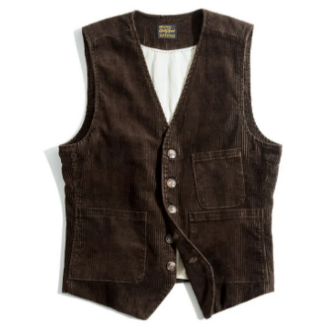 Joshua | Corduroy Vintage Vest For Men