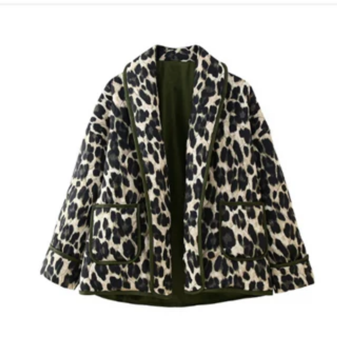 Emmy | Winter Warm Leopard Jacket For Women