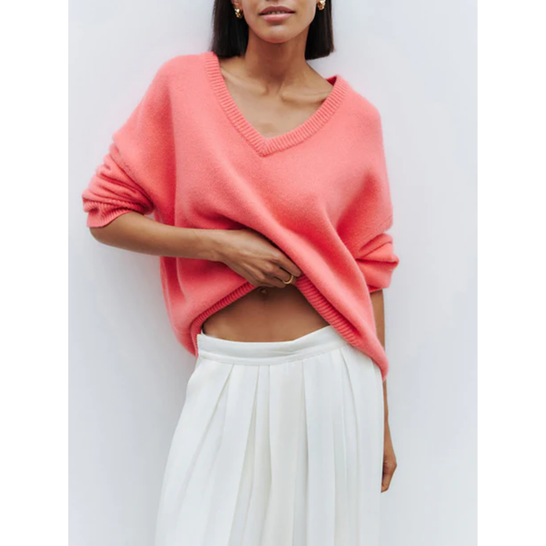 Glory | Winter V Neck Oversized Sweater For Women