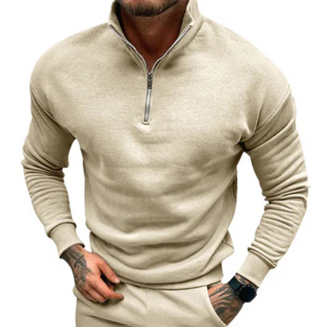 Patrick | Tight Winter Half Zip Sweater For Men