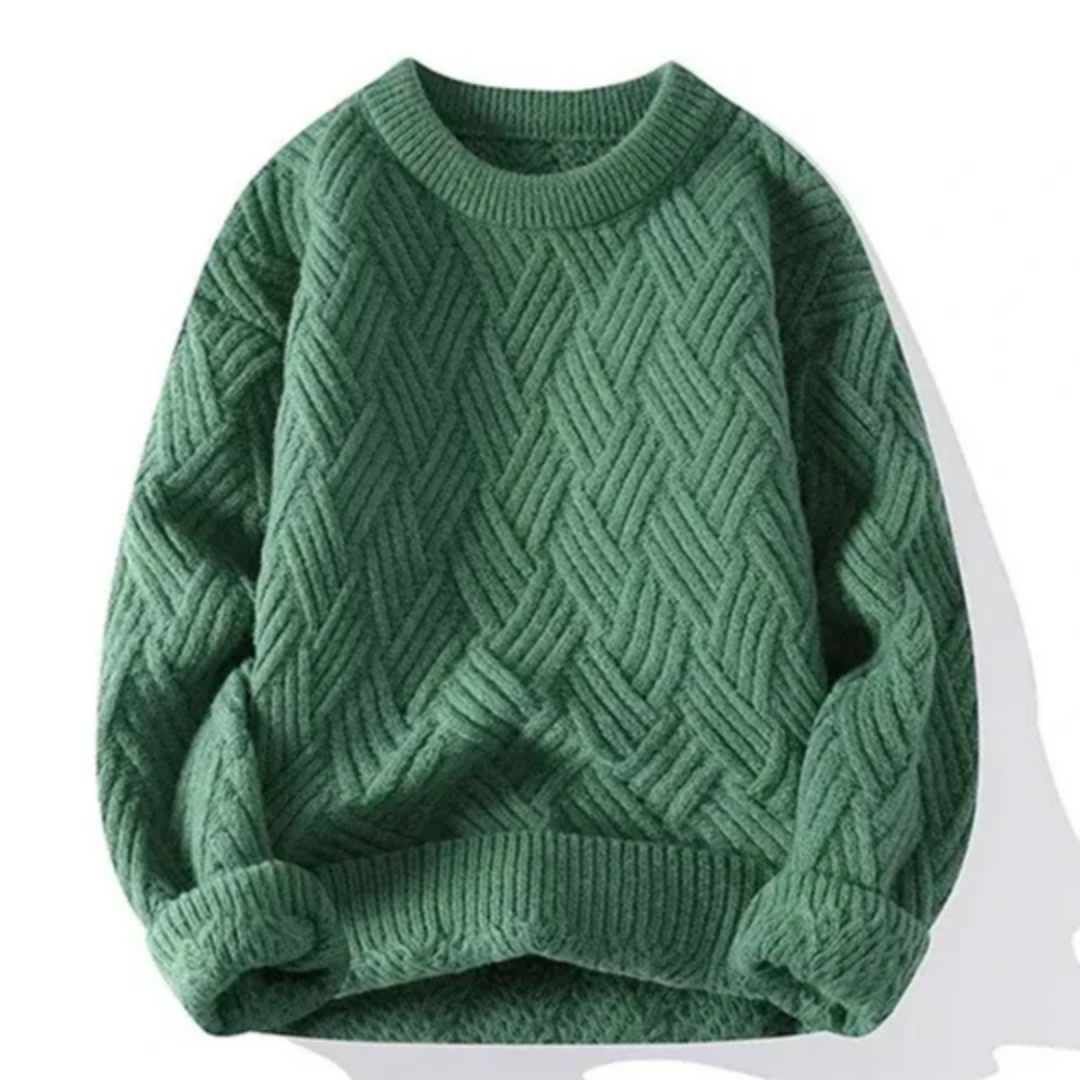 Norivi | Winter Warm Round Neck Cable Knit Sweater For Men