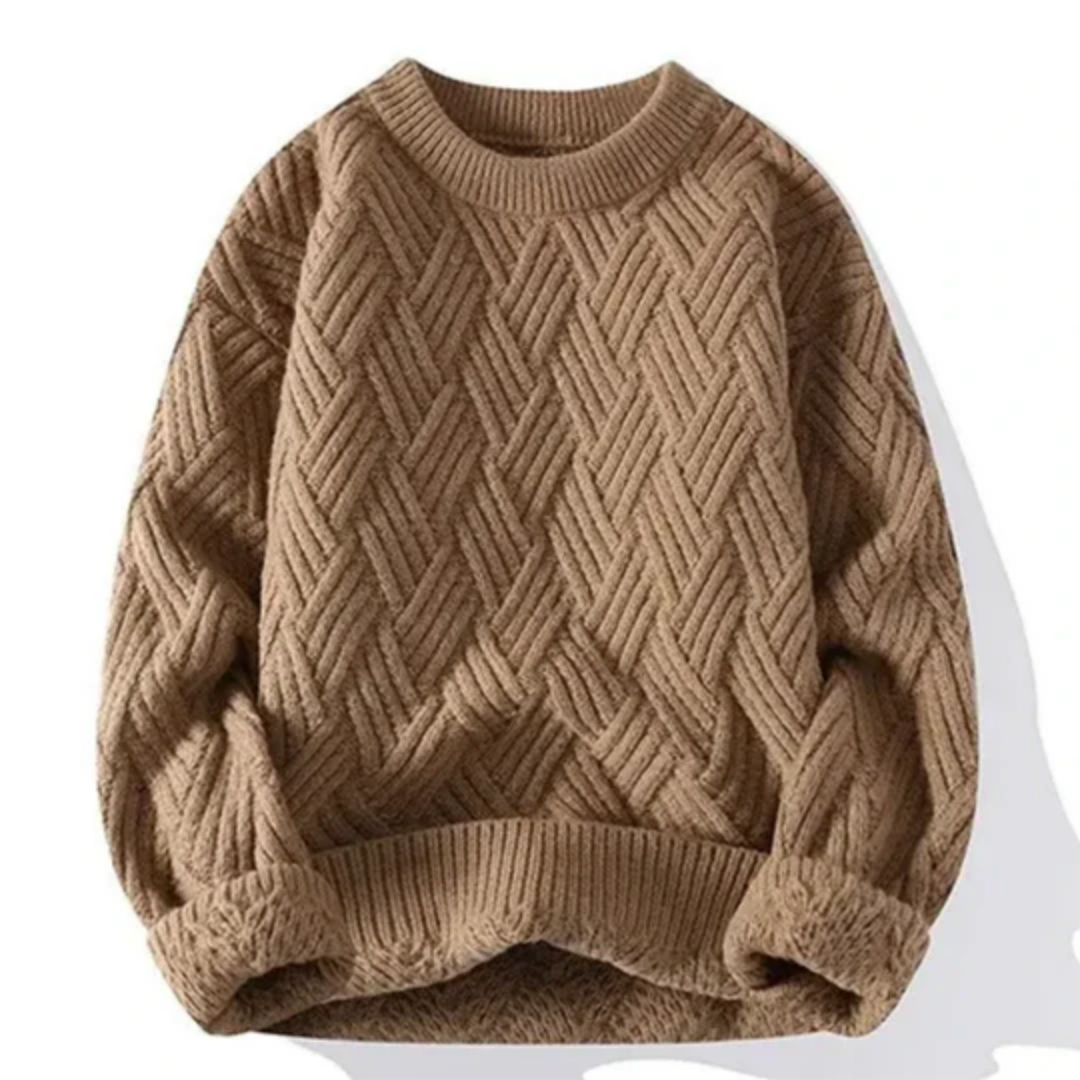 Norivi | Winter Warm Round Neck Cable Knit Sweater For Men