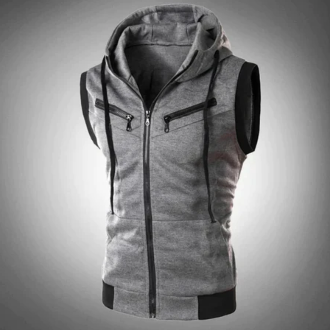 Marty | Winter Hooded Zip Up Vest For Men