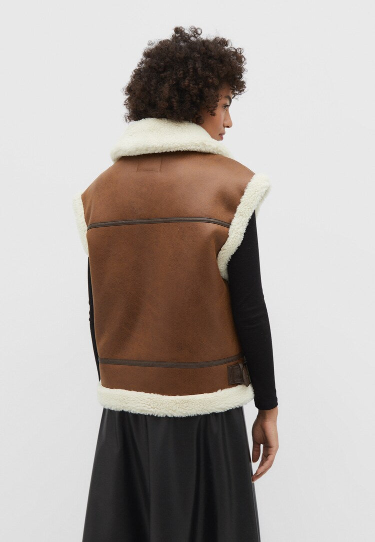 Jade Leather Bodywarmer - Warm & Trendy