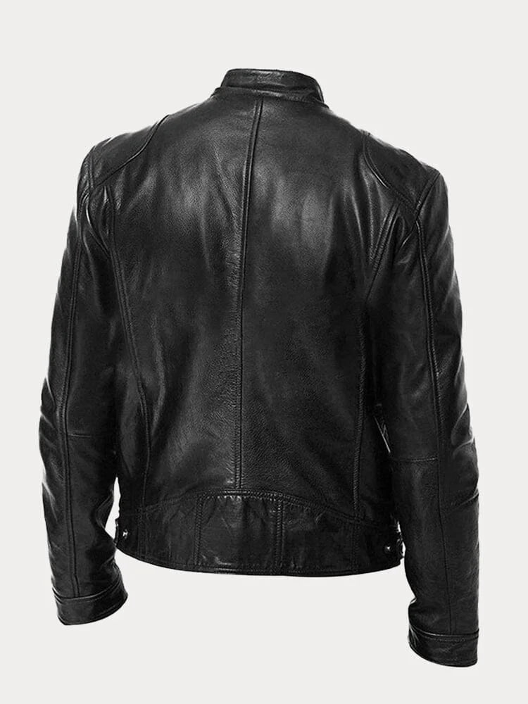 Roberto™ - Men's Biker-Style Leather Jacket