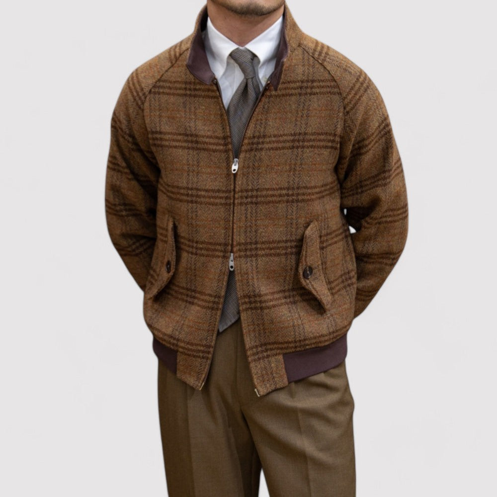 Ancien | Men's Italian Vintage Wool Harrington Jacket