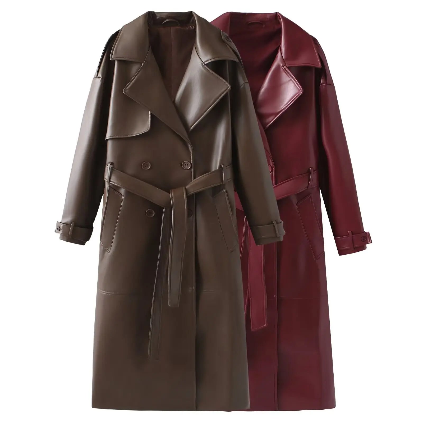 Solene - 2024 Women's jacket in burgundy faux leather