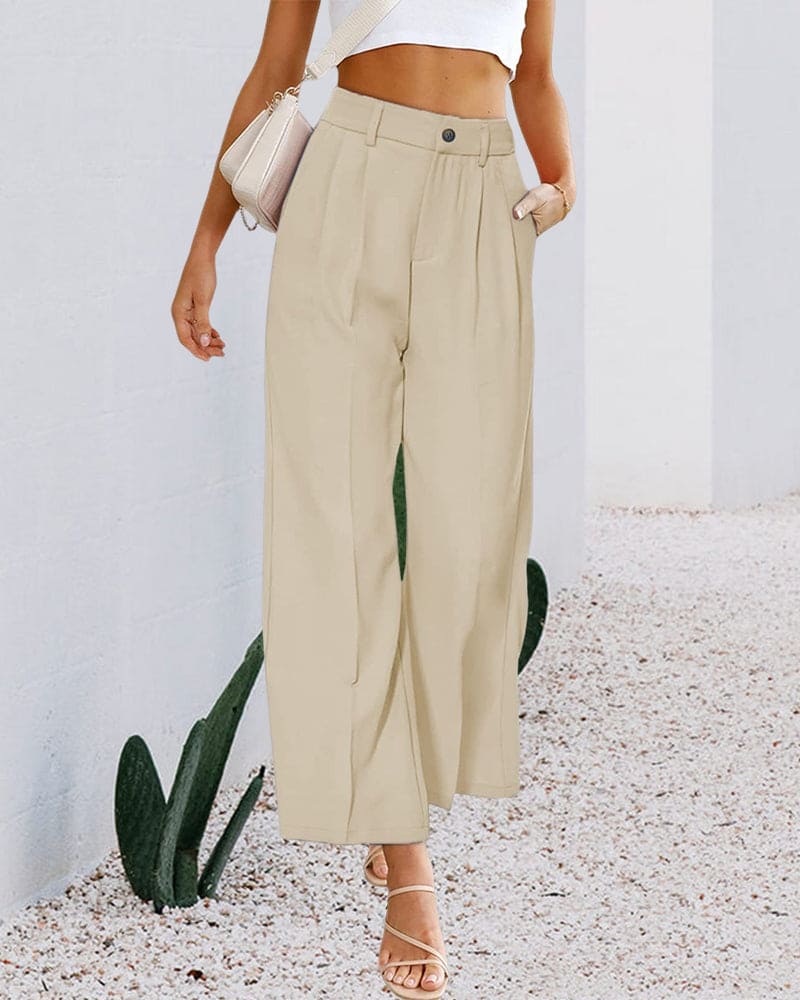 High-waisted trousers