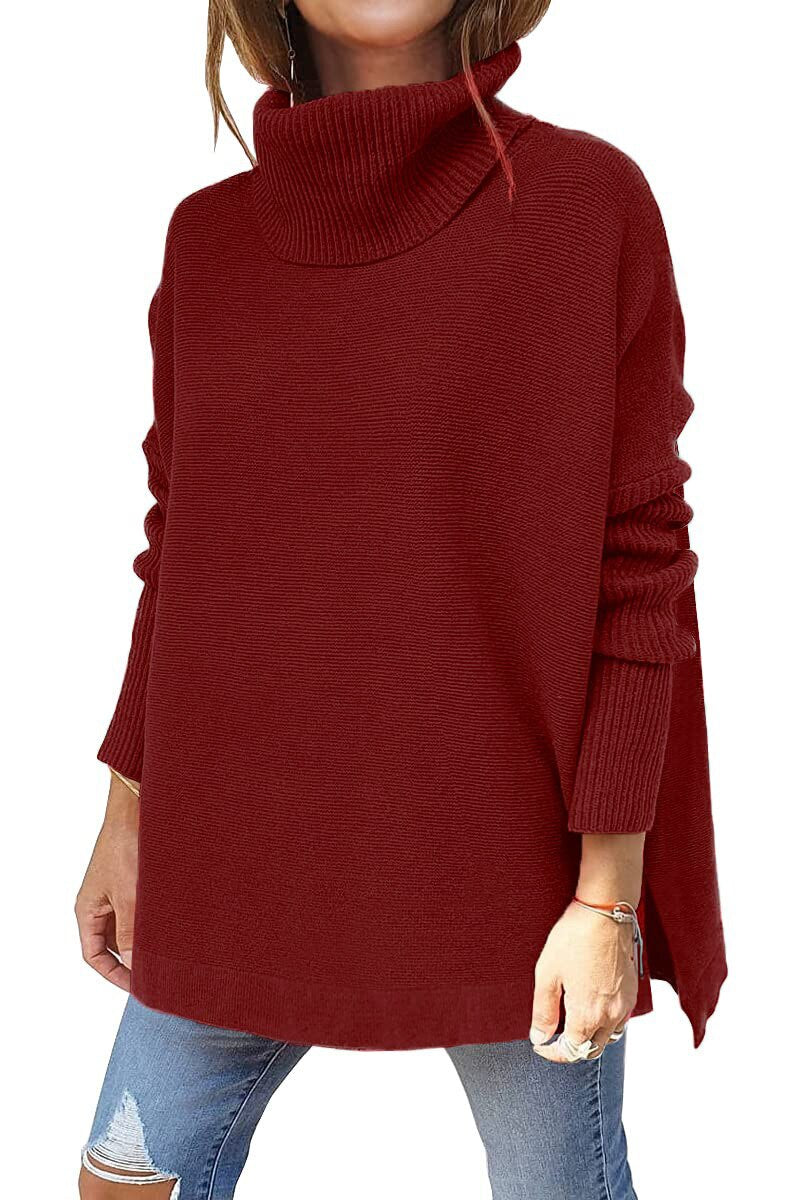 Margaret - Women's Tricot Sweater With Stand Collar