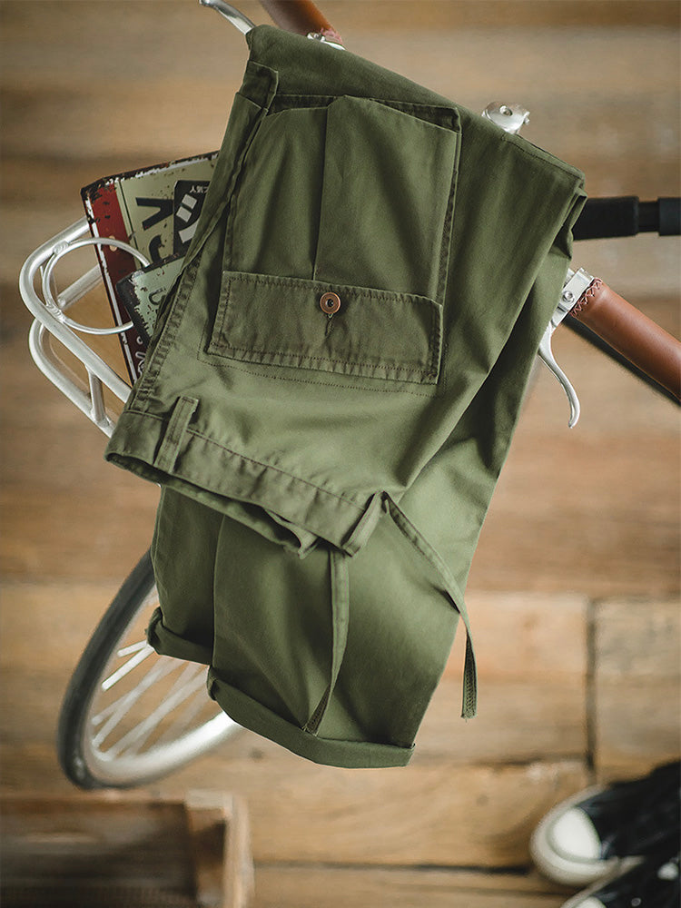 Men's cargo pants with unique asymmetric pockets