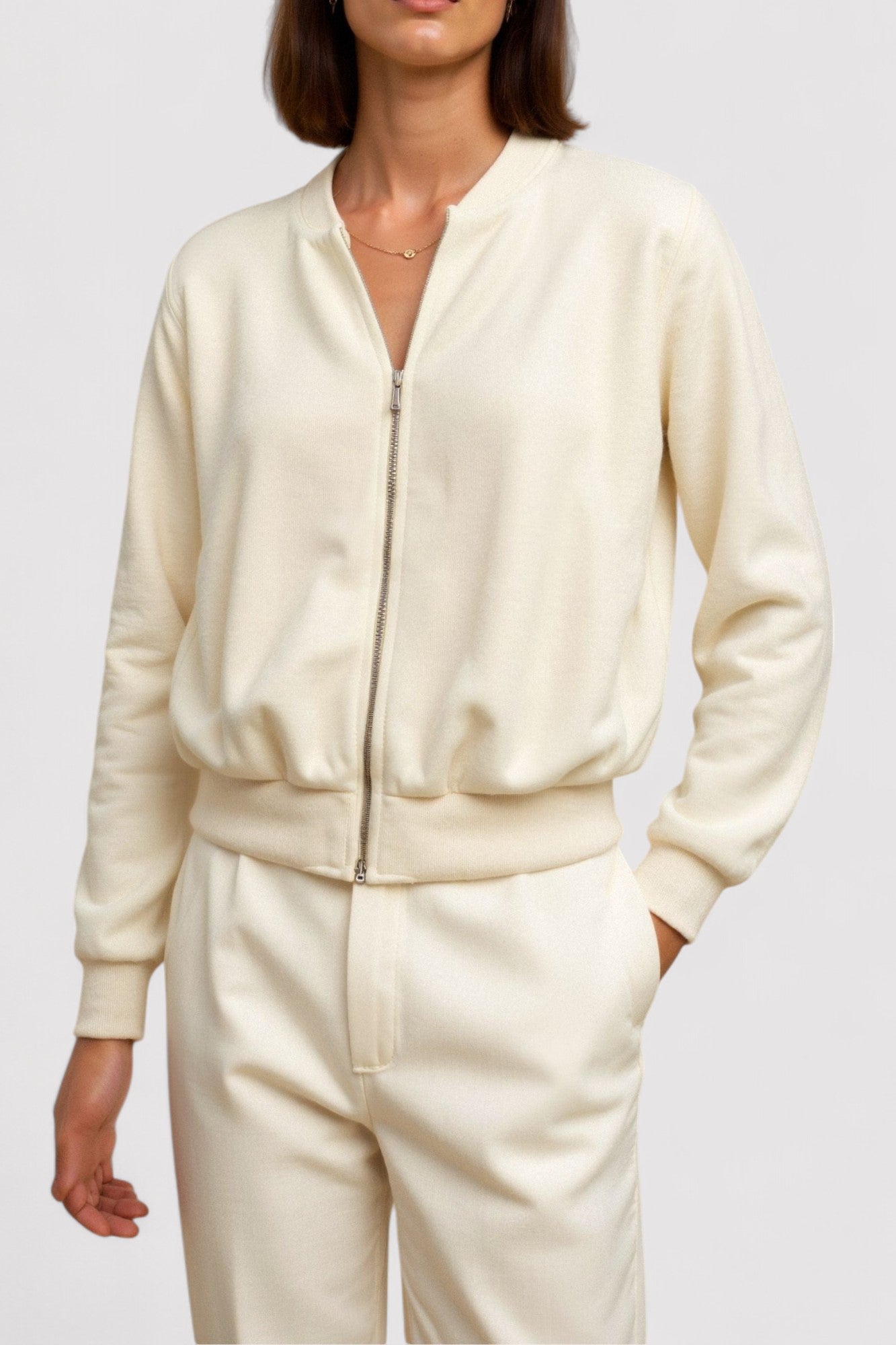 Ancien | Women's Premium Quilted O-Neck Collar Jacket