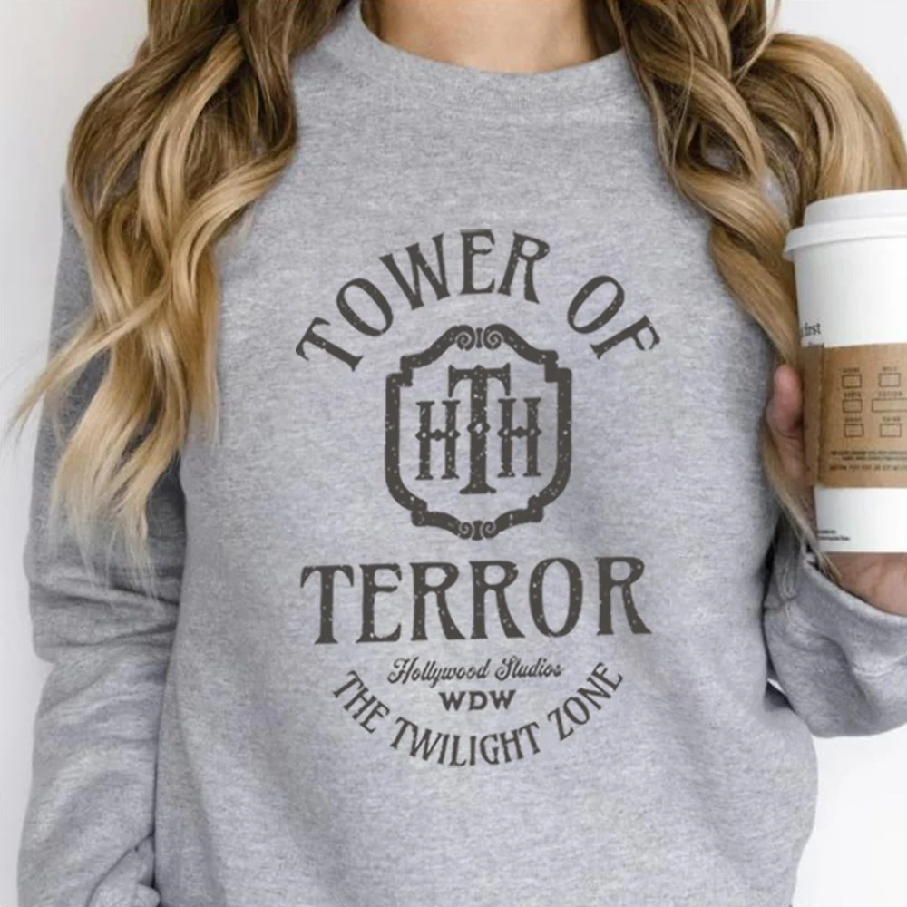 Vintage "Tower of Terror" graphic sweatshirt for cosy days