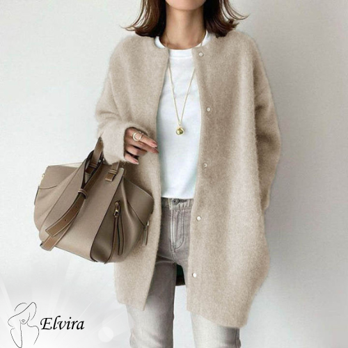 Elvira™ - Chic Long Sleeve Button Cardigan