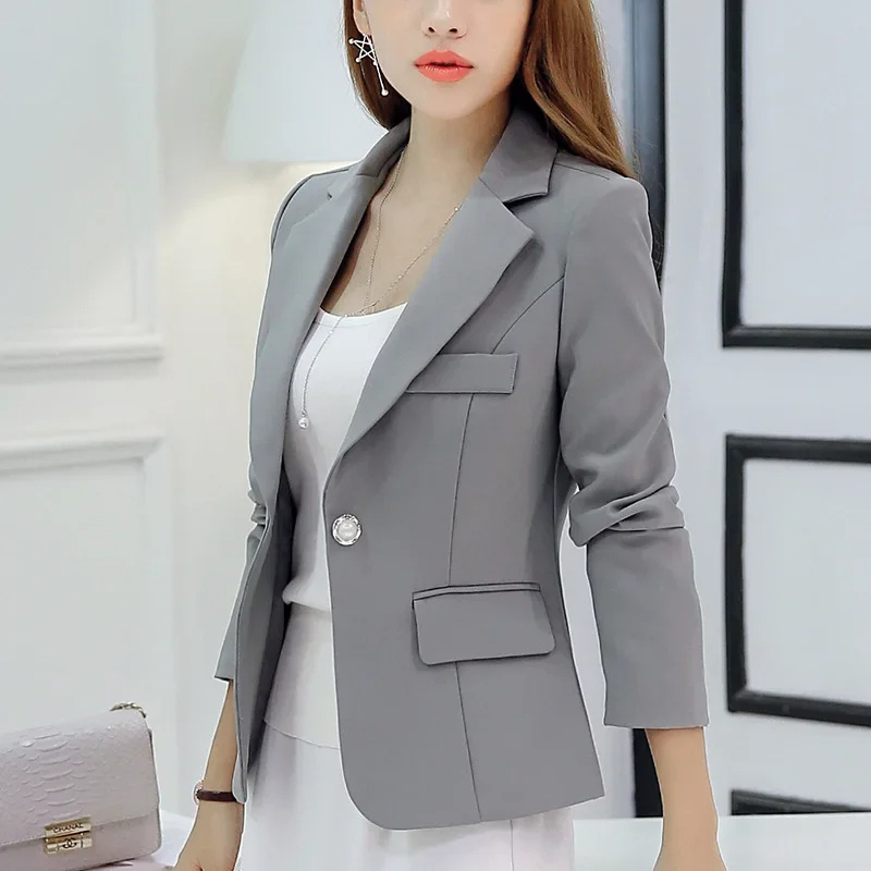 Stylish women's blazer with ankle button fastening