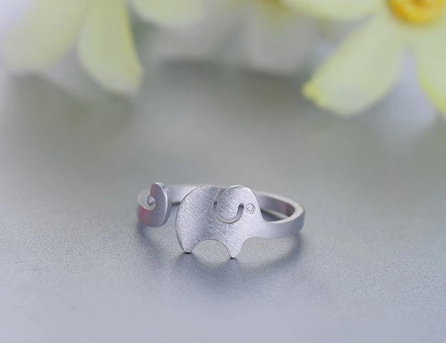 Elephant Silver Ring