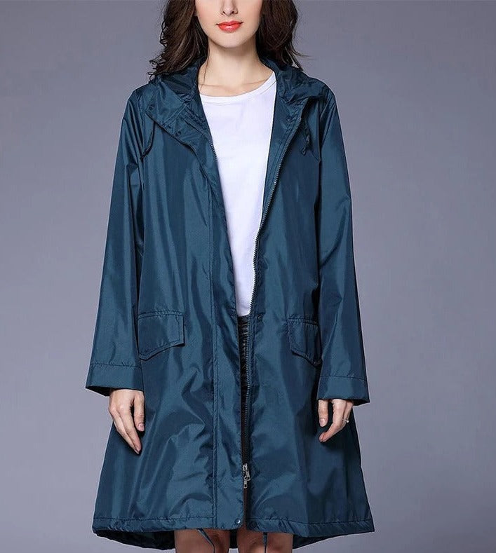 Waterproof Windproof Raincoat with Zipper