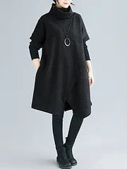 Bega™ - Irregular High-Neck Loose Collar Dress