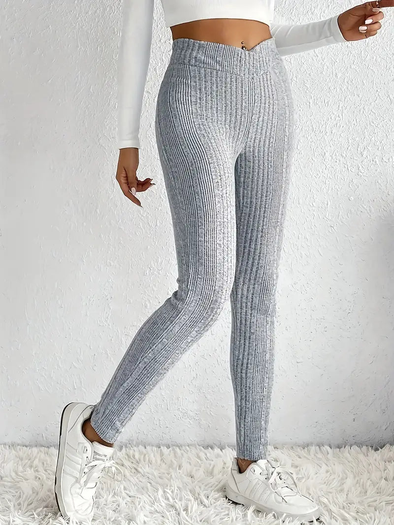 Ribbed High-Waisted Leggings