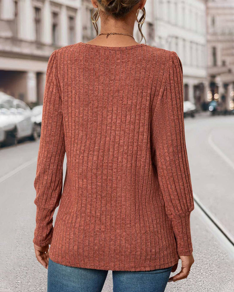 Valerie - Ribbed Knit Top