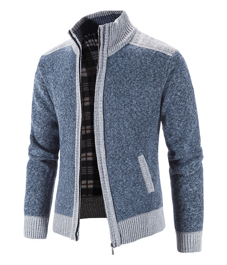 Men's jacket with stand-up collar and zip