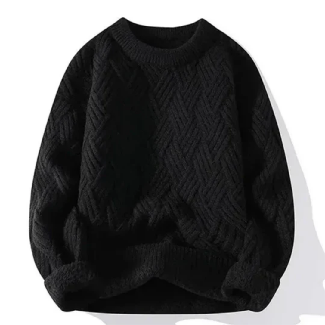 Norivi | Winter Warm Round Neck Cable Knit Sweater For Men