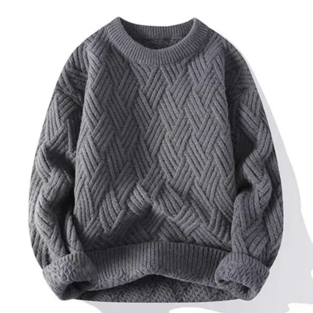 Norivi | Winter Warm Round Neck Cable Knit Sweater For Men