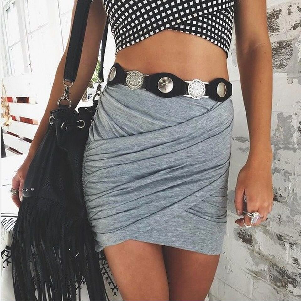 Modern pleated nightclub bag hip skirt