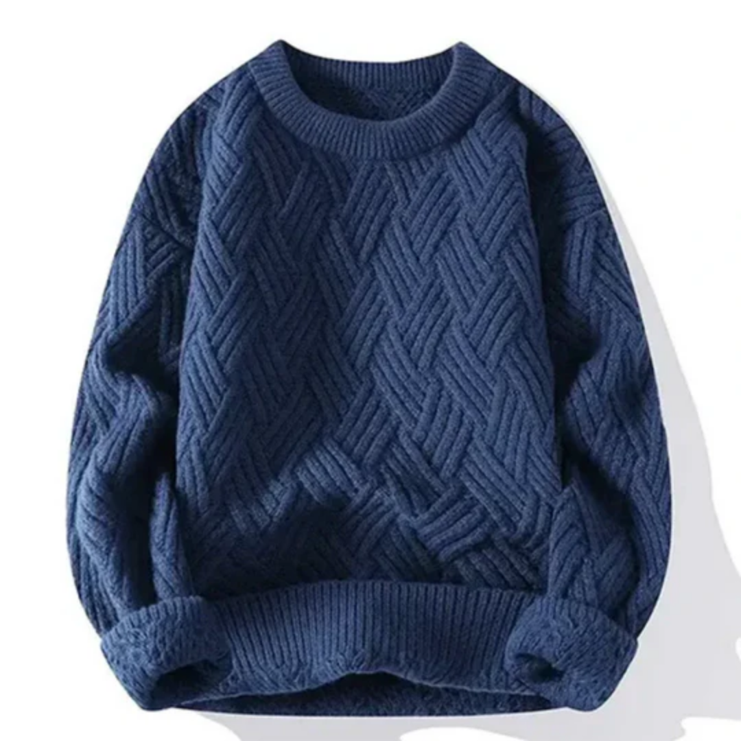 Norivi | Winter Warm Round Neck Cable Knit Sweater For Men