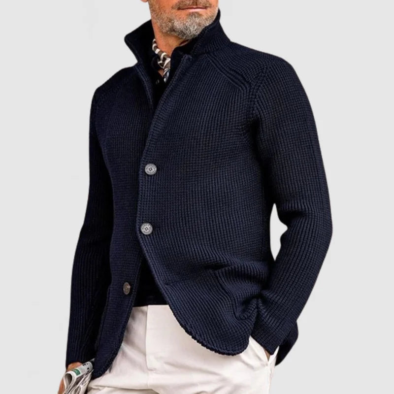 Ramon - Men's Elegant Knitted Jacket with Chapel