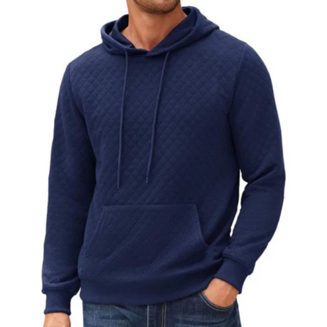 Fredan | Casual Winter Textured Drawstring Hoodie For Men