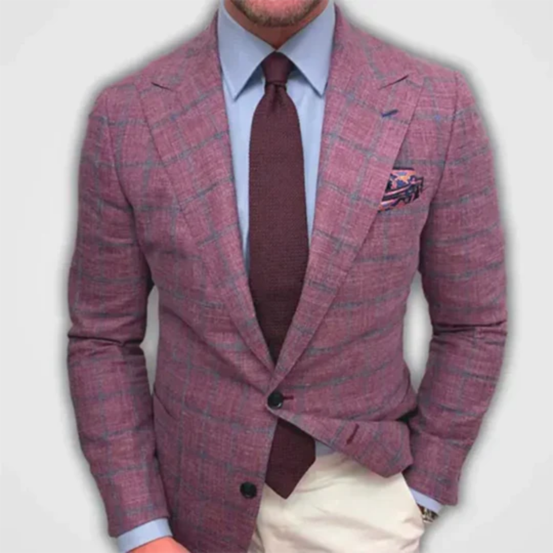 Novi | Stylish Work Plaid Blazer For Men