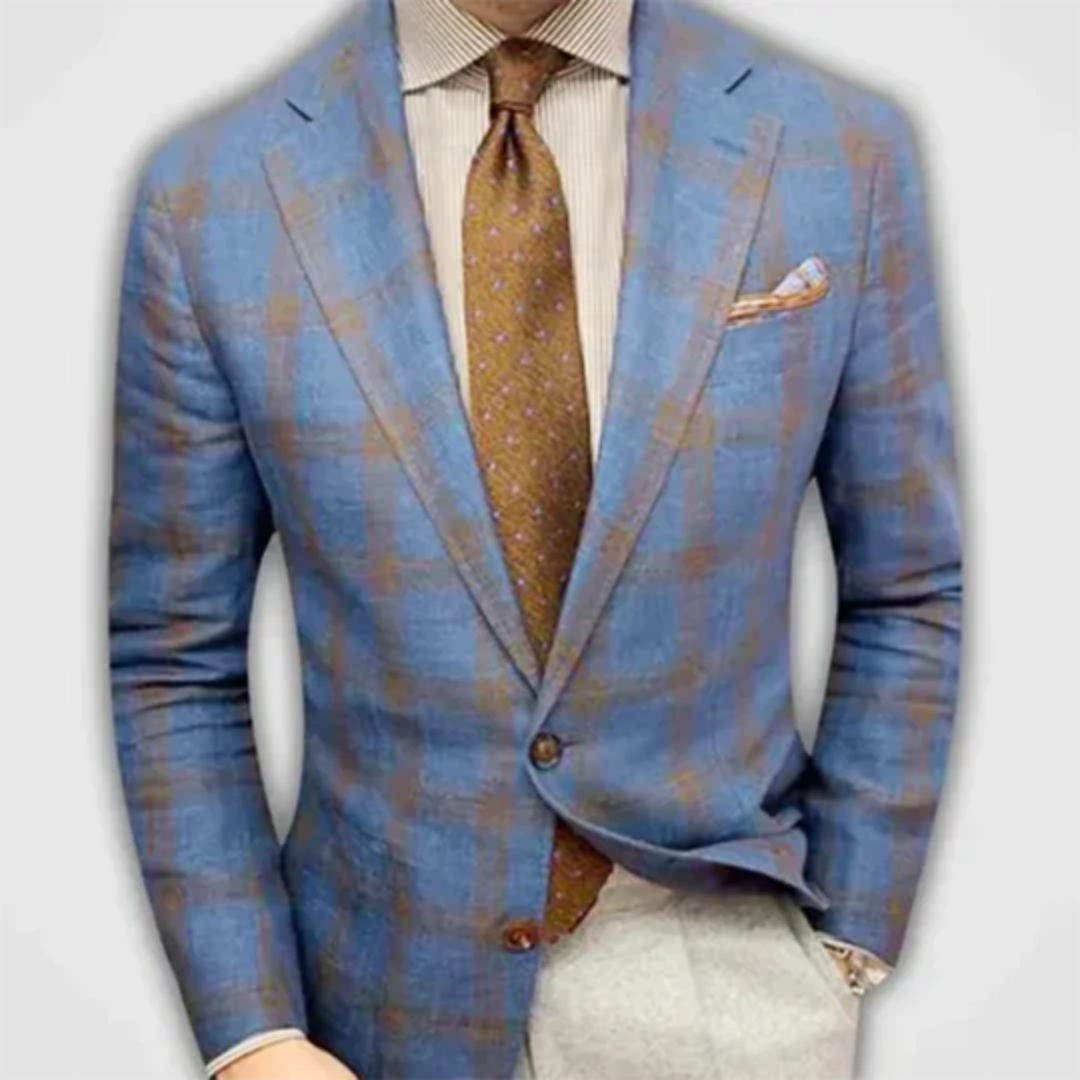 Novi | Stylish Work Plaid Blazer For Men