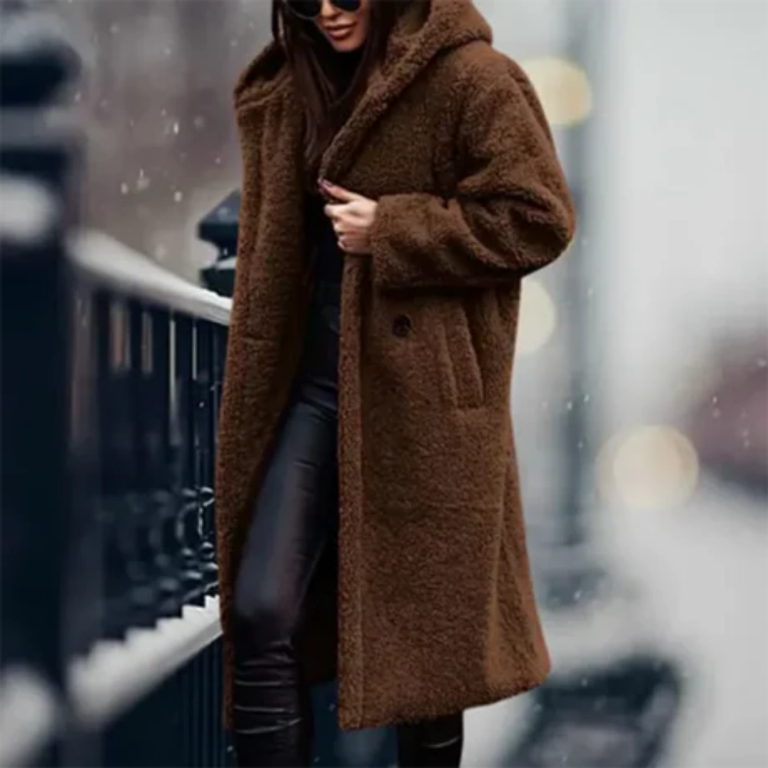 Berandra | Stylish Winter Thick Long Hooded Jacket For Women