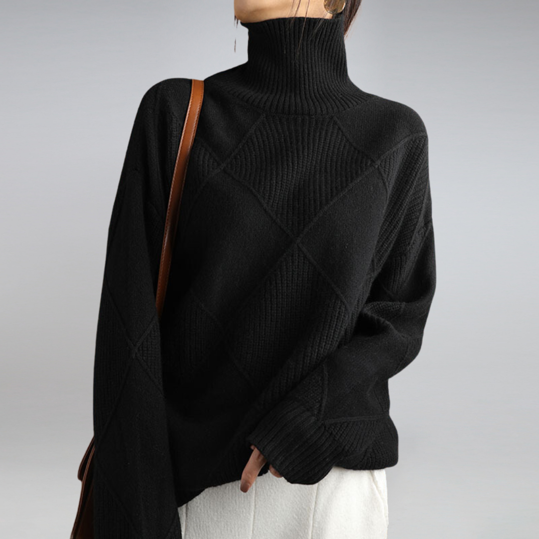 Adelialim | Winter Turtleneck Knitted Sweater For Women