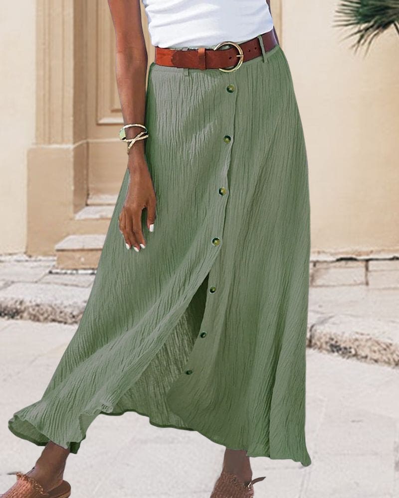 Long skirt in solid colour