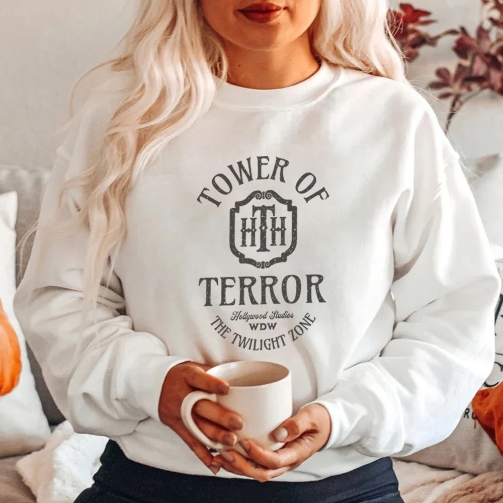 Vintage "Tower of Terror" graphic sweatshirt for cosy days