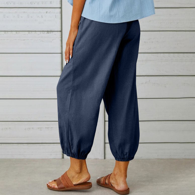 Trousers with wide leg